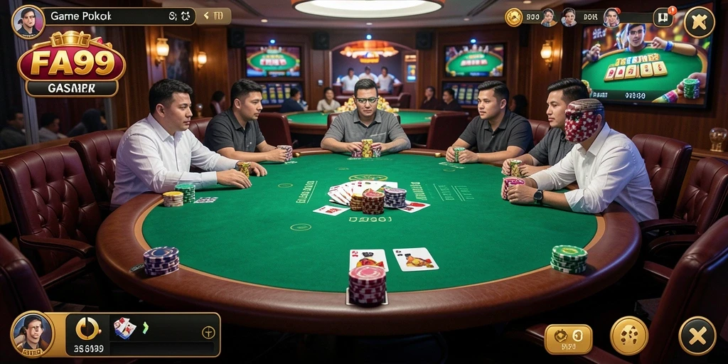 Tampilan gameplay seru dan menarik di game Poker FA99.