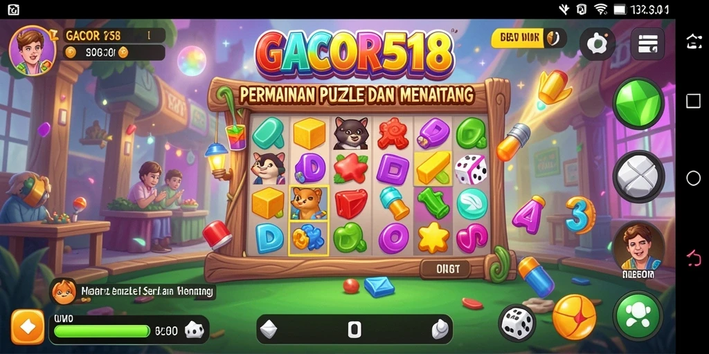 Tangkapan layar GACOR518 menampilkan tantangan puzzle yang menarik.