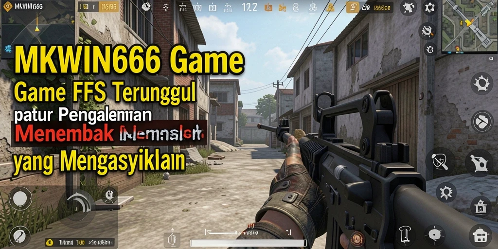 Tangkapan layar gameplay MKWIN666 menampilkan pertempuran FPS yang intens dan mendebarkan.