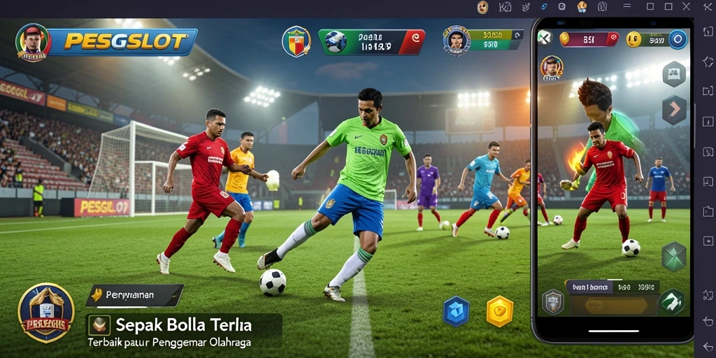 Tampilan gameplay PESGSLOT yang seru dan mendebarkan saat di lapangan.